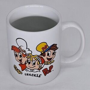 Kelloggs Rice Krispies Mug Snap Crackle Pop 2001 Vintage Cereal Cup Ceramic 4 In